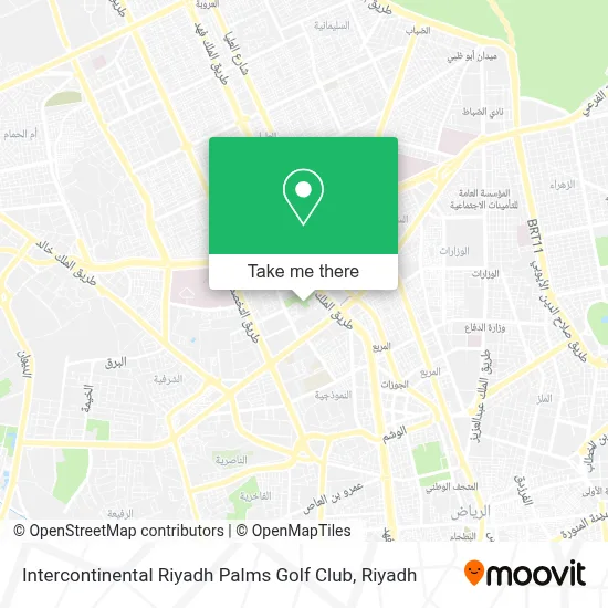 Intercontinental Riyadh Palms Golf Club map