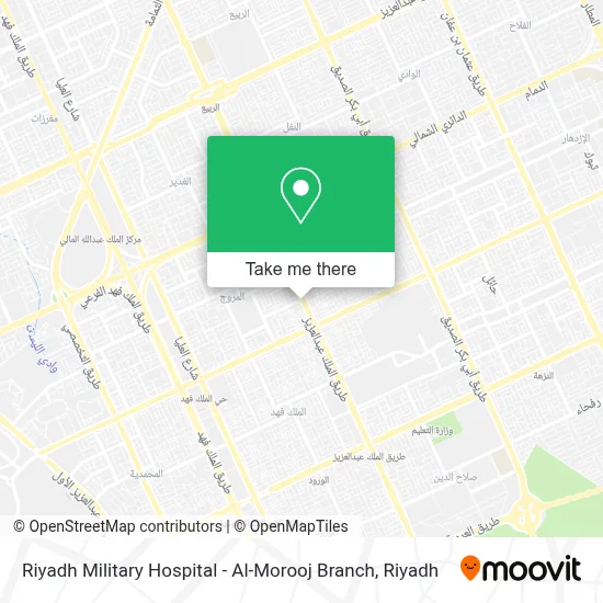 Riyadh Military Hospital - Al-Morooj Branch map