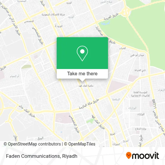 Faden Communications map
