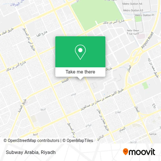 Subway Arabia map