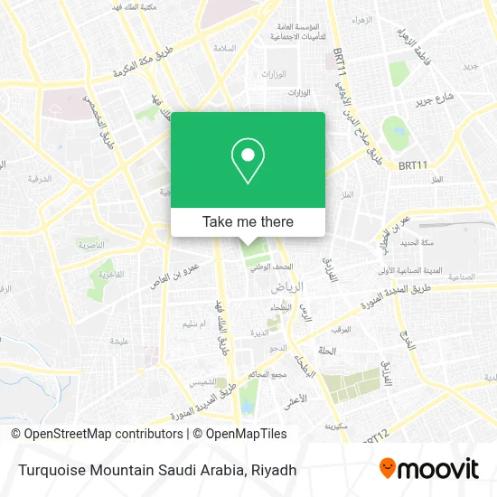 Turquoise Mountain Saudi Arabia map