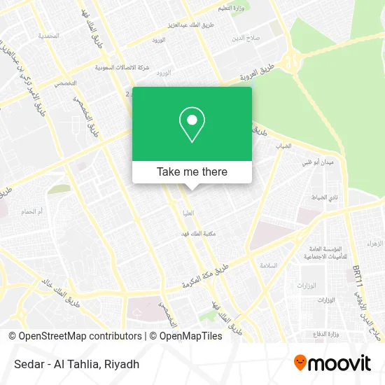 Sedar - Al Tahlia map