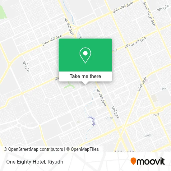 One Eighty Hotel map