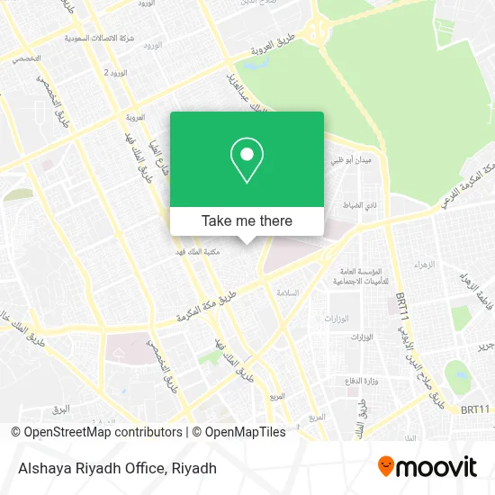 Alshaya Riyadh Office map