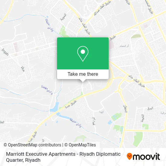 Marriott Executive Apartments - Riyadh Diplomatic Quarter map