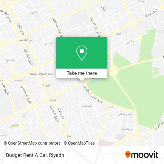 Budget Rent A Car map