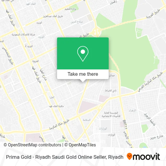 Prima Gold - Riyadh Saudi Gold Online Seller map