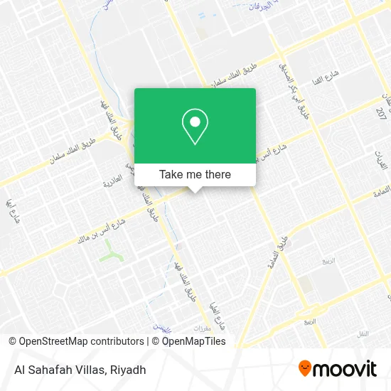 Al Sahafah Villas map