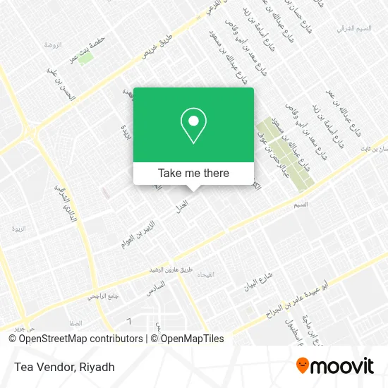 Tea Vendor map