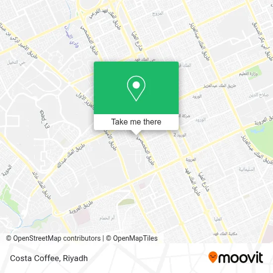 Costa Coffee map
