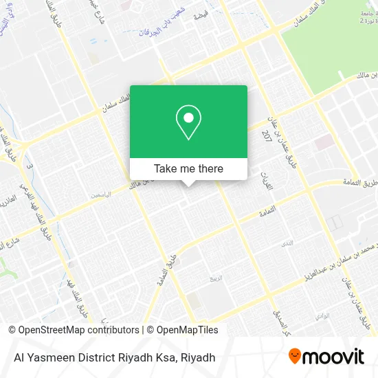 Al Yasmeen District Riyadh Ksa map