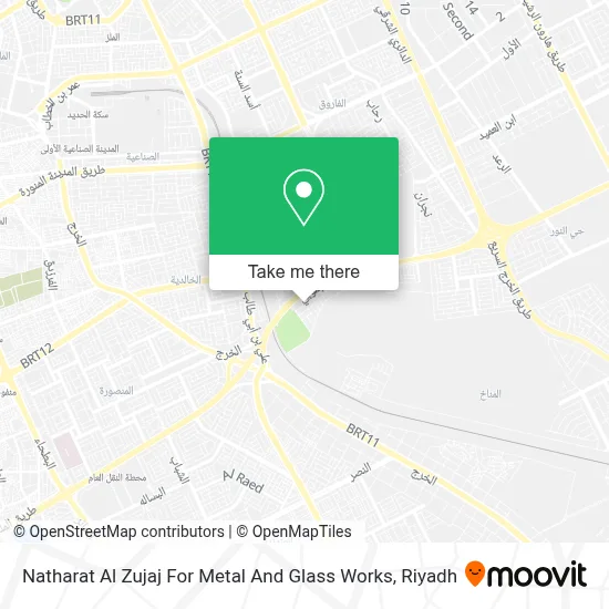 Natharat Al Zujaj For Metal And Glass Works map