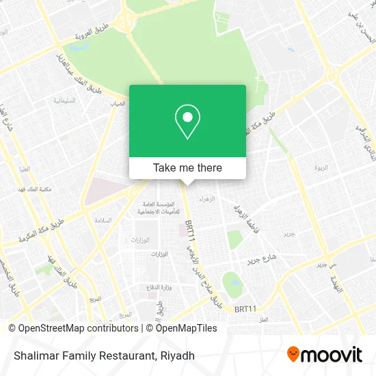 Shalimar Family Restaurant map