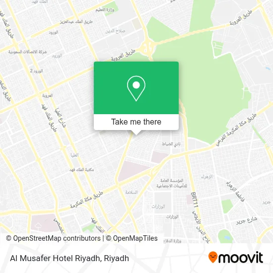 Al Musafer Hotel Riyadh map