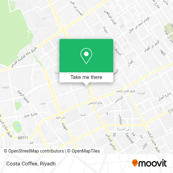 Costa Coffee map