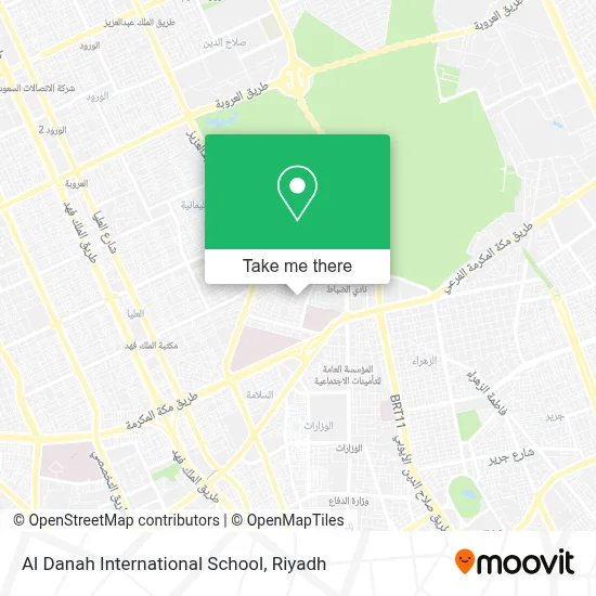 Al Danah International School map