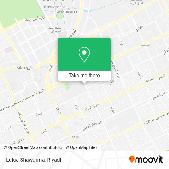 Lulua Shawarma map