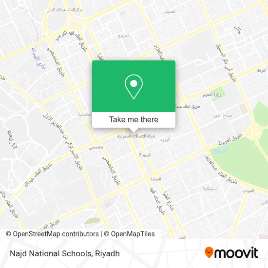 Najd National Schools map