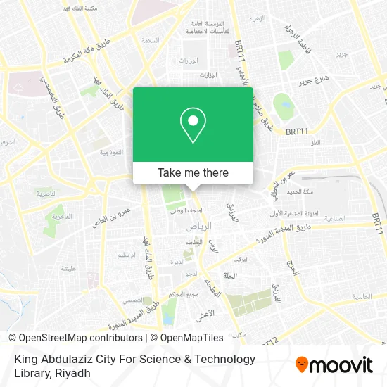 King Abdulaziz City For Science & Technology Library map