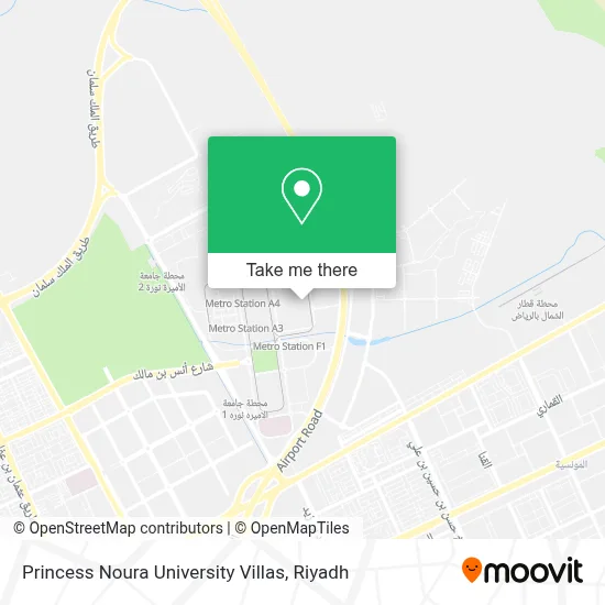 Princess Noura University Villas map
