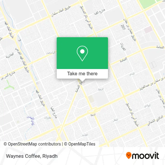 Waynes Coffee map
