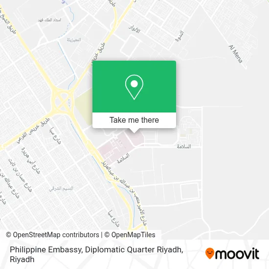 Philippine Embassy, Diplomatic Quarter Riyadh map