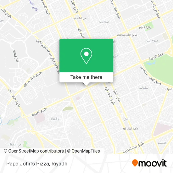 Papa John's Pizza map
