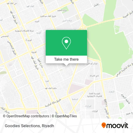 Goodies Selections map