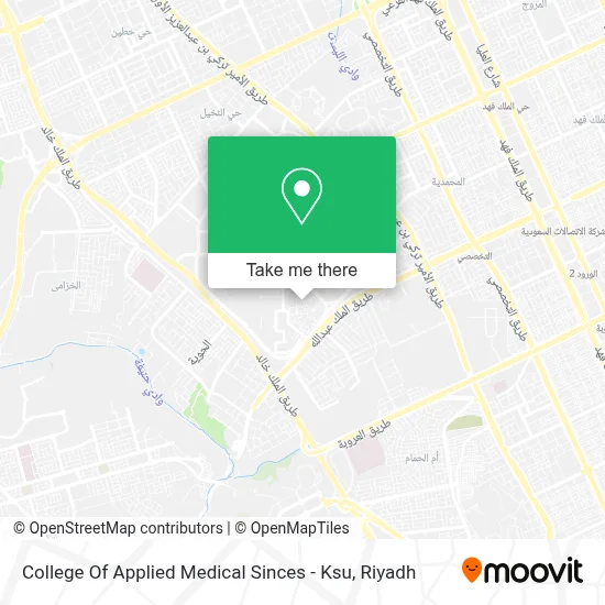 College Of Applied Medical Sinces - Ksu map