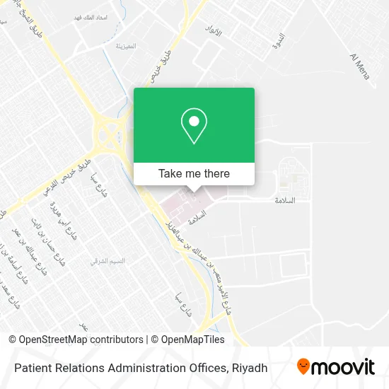 Patient Relations Administration Offices map