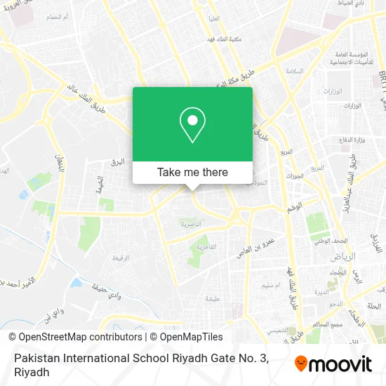 Pakistan International School Riyadh Gate No. 3 map