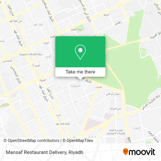 Mansaf Restaurant Delivery map