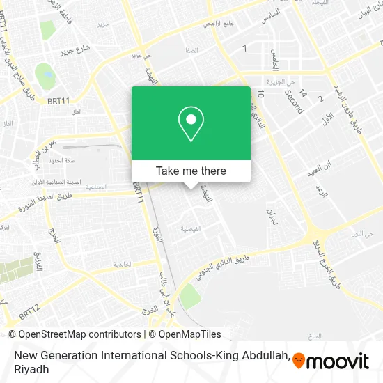 New Generation International Schools-King Abdullah map