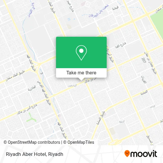 Riyadh Aber Hotel map