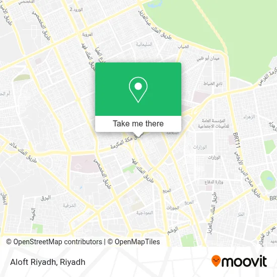 Aloft Riyadh map
