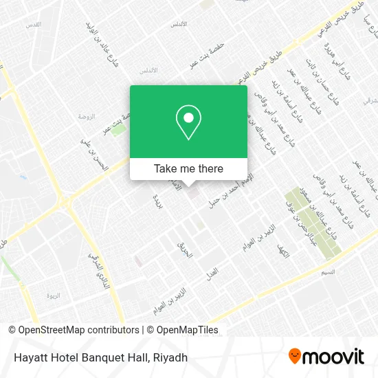 Hayatt Hotel Banquet Hall map