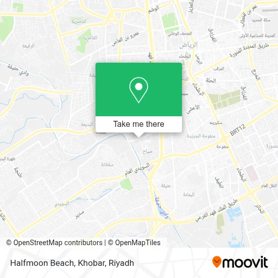 Halfmoon Beach, Khobar map