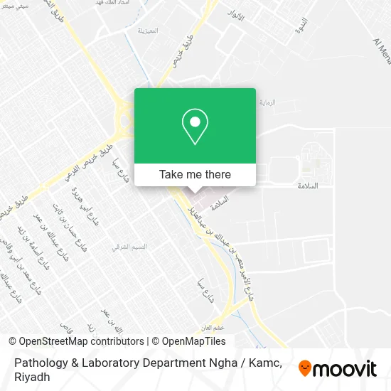 Pathology & Laboratory Department Ngha / Kamc map