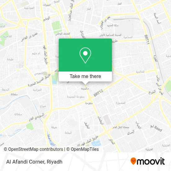 Al Afandi Corner map