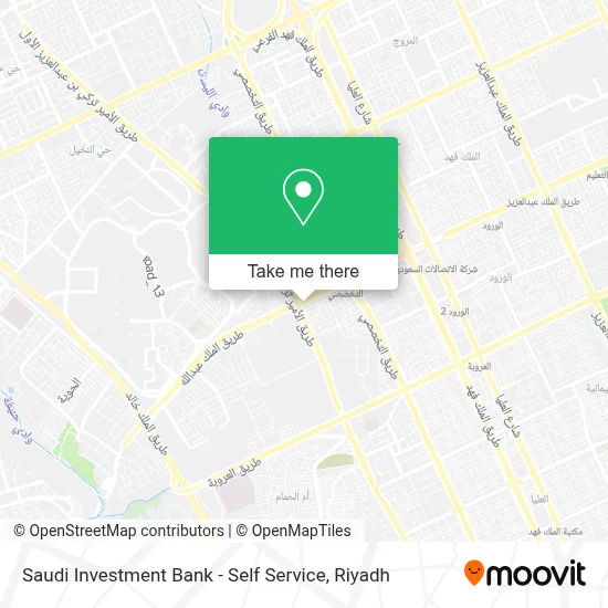Saudi Investment Bank - Self Service map