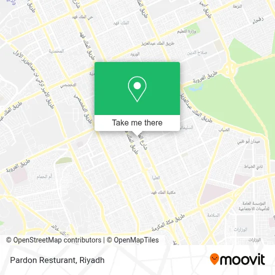 Pardon Resturant map