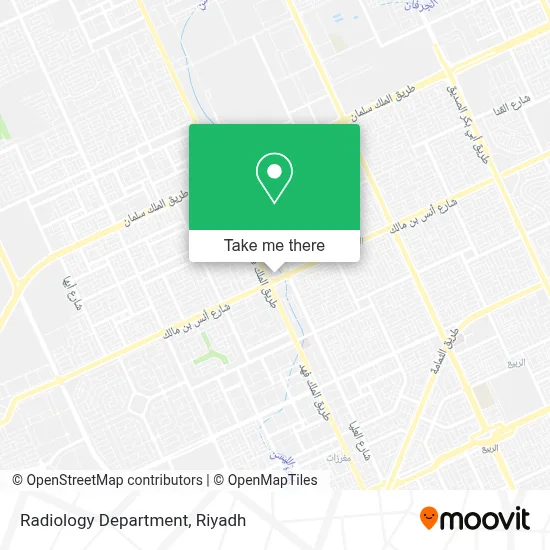 Radiology Department map