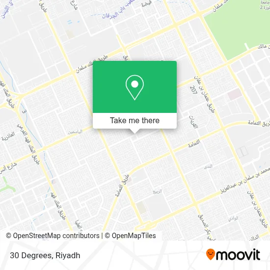 30 Degrees map