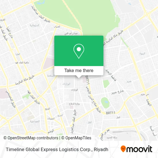 Timeline Global Express Logistics Corp. map