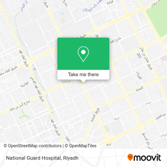 National Guard Hospital map