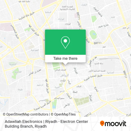 Adawliah Electronics | Riyadh - Electron Center Building Branch map