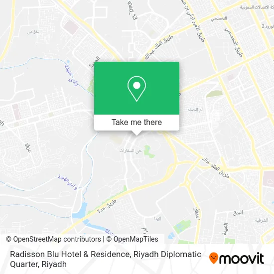 Radisson Blu Hotel & Residence, Riyadh Diplomatic Quarter map