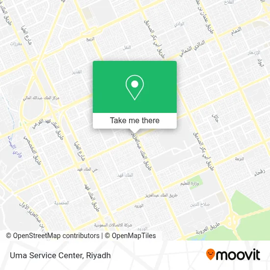 Uma Service Center map