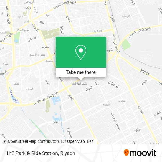 1h2 Park & Ride Station map