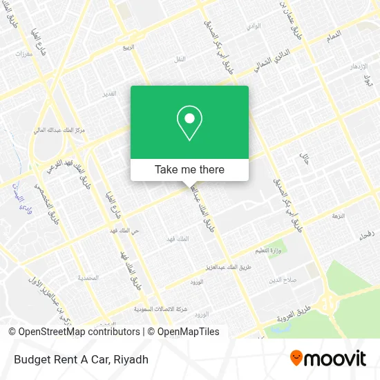 Budget Rent A Car map